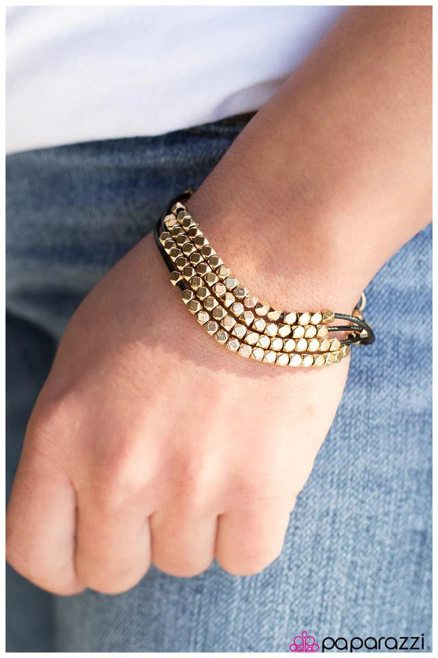 Paparazzi Bracelet ~ Rebel Diamonds - Black