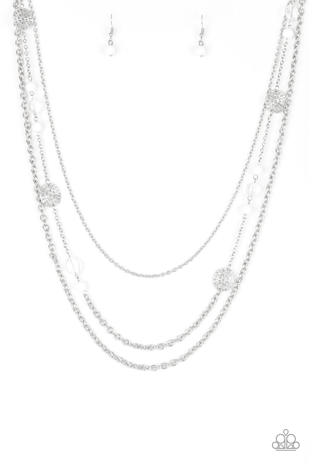 Collar Paparazzi ~ ¡Bastante pop-tástico! - Blanco