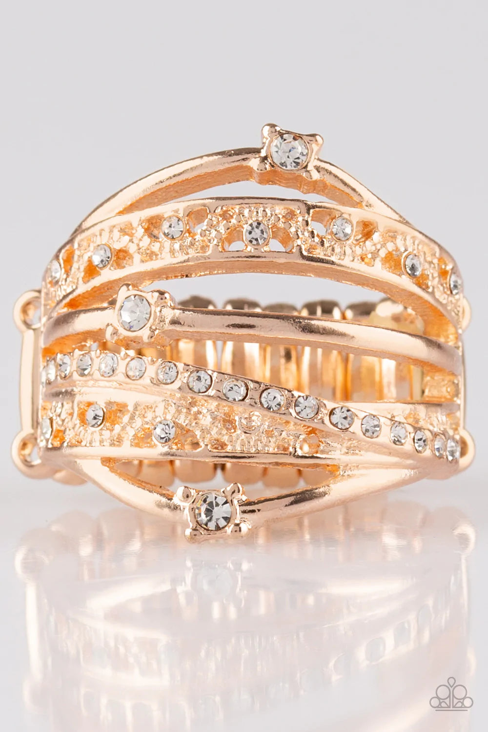 Paparazzi Ring ~ Making The World Sparkle - Rose Gold