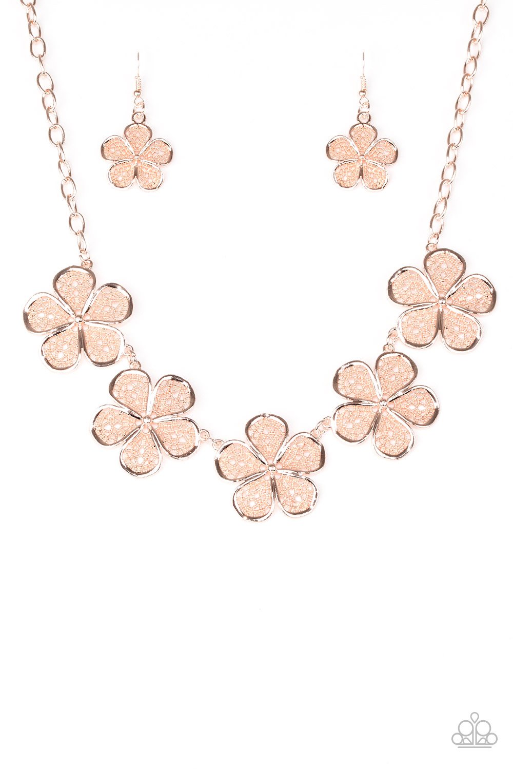Paparazzi Necklace ~ No Common Daisy - Rose Gold
