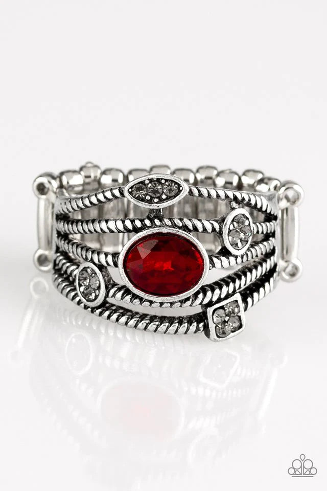 Paparazzi Ring ~ Cosmic Combo - Red