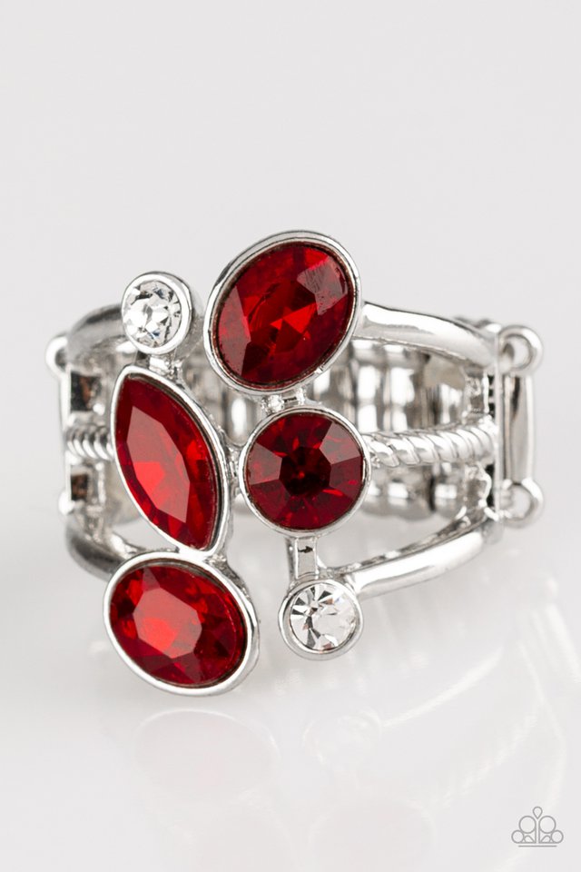 Metro Mingle - Red - Paparazzi Ring Image