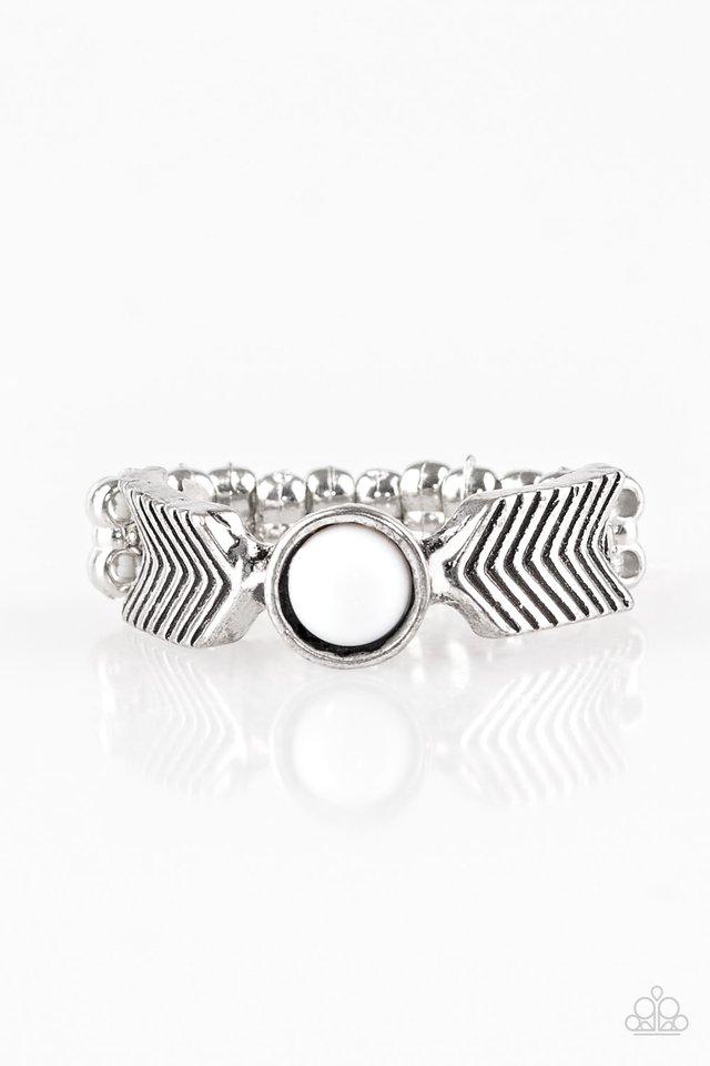 Paparazzi Ring ~ Awesomely ARROW-Dynamic - White
