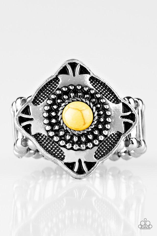 Paparazzi Ring ~ Four Corners Fashion - Yellow