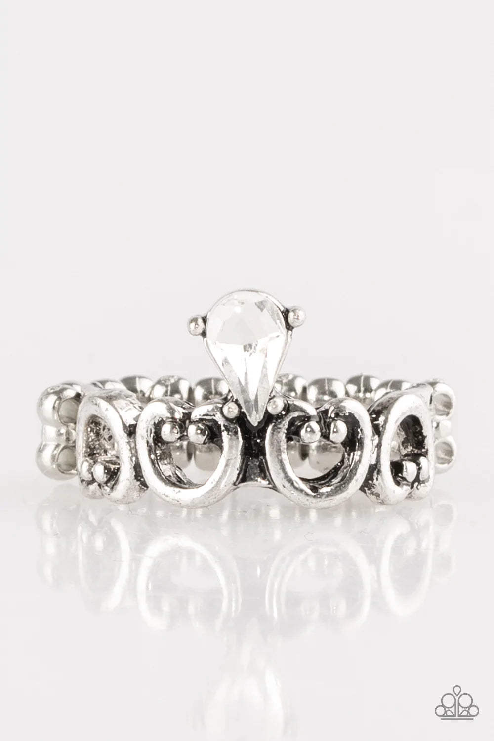 Paparazzi Ring ~ Twinkling Tiaras - White
