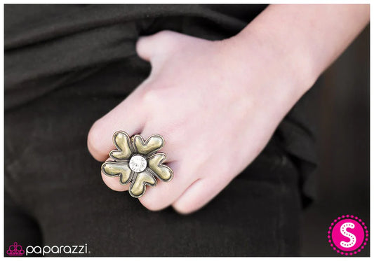 Paparazzi Ring ~ To Your Hearts Content - Brass