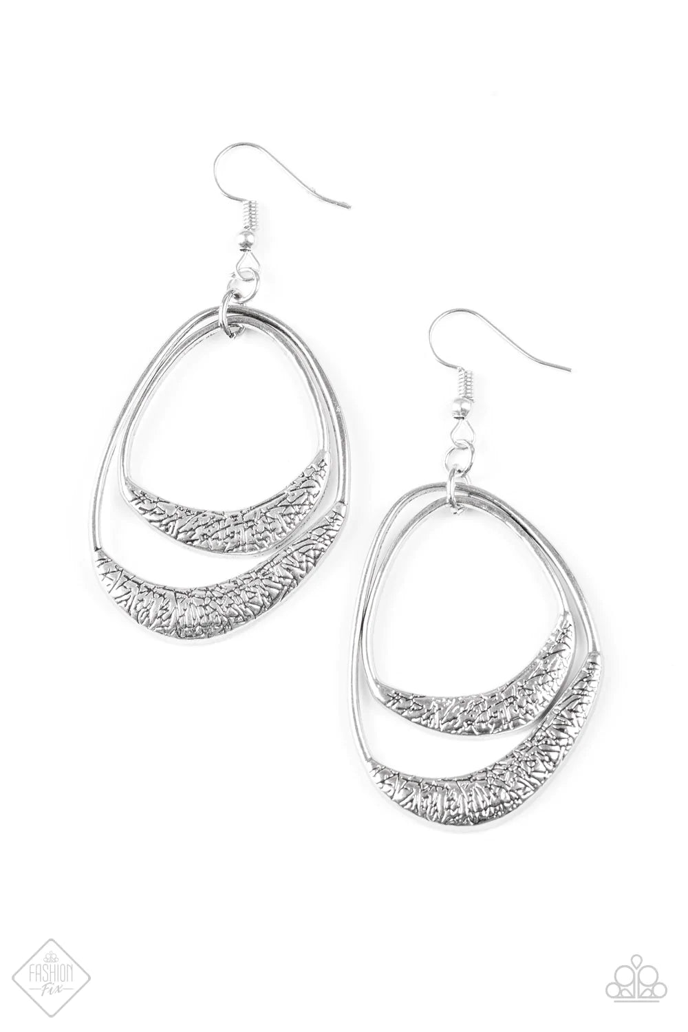Paparazzi Earring ~ Follow The Beaten Path - Silver