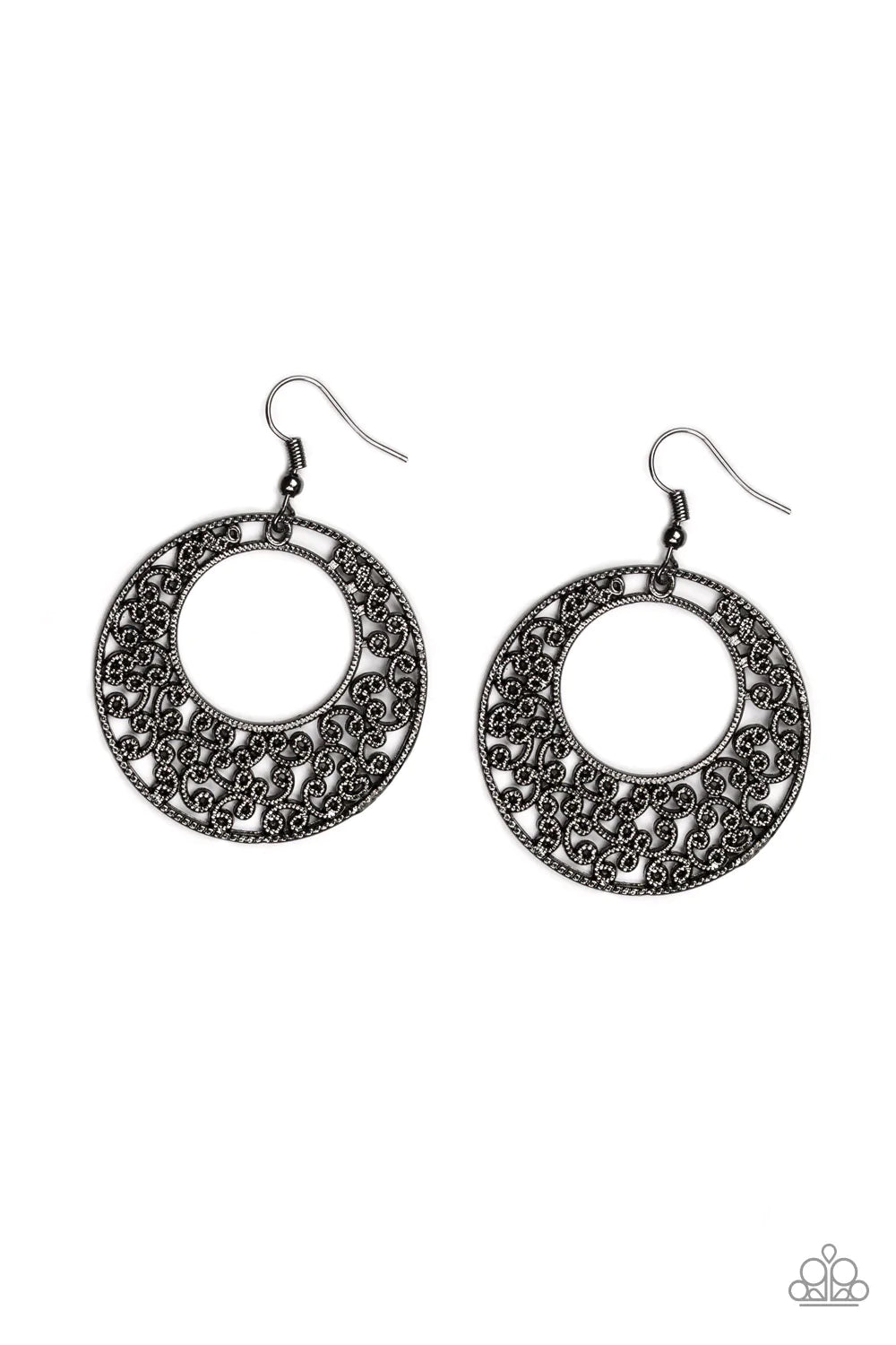 Paparazzi Earring ~ Wistfully Winchester - Black