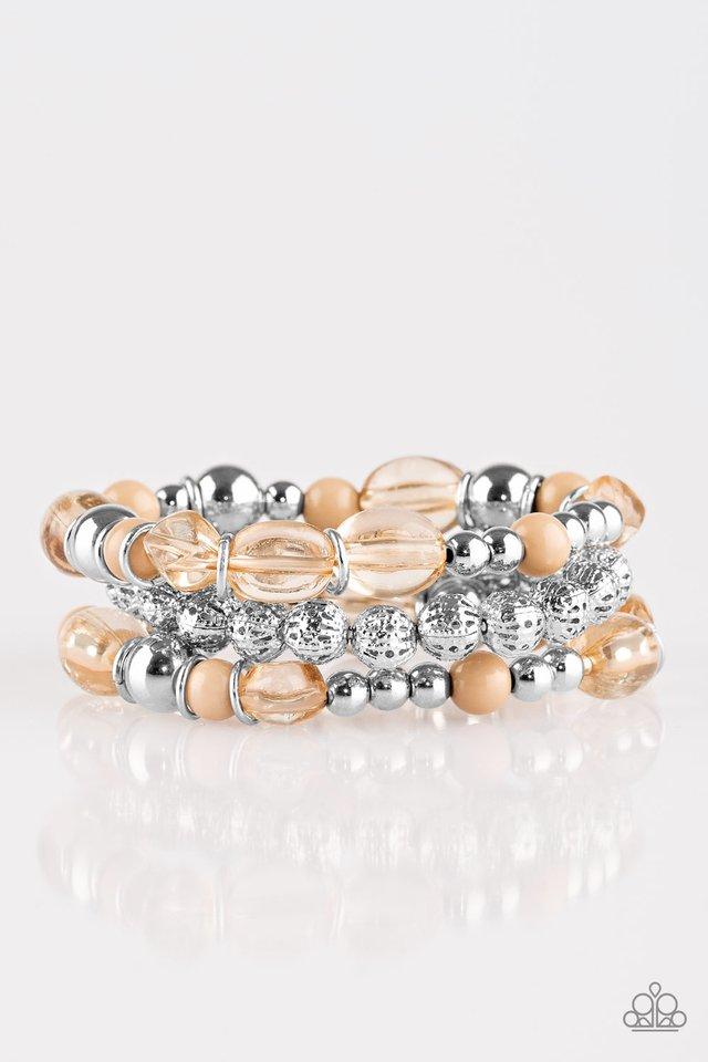 Pulsera Paparazzi ~ Malibu Marina - Marrón