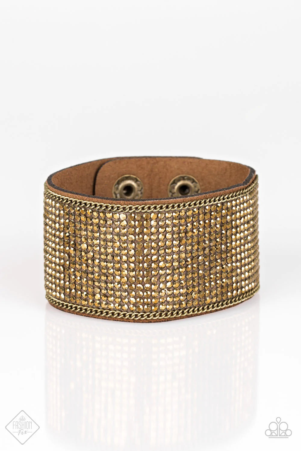 Pulsera Paparazzi ~ Glitter Gossip - Latón