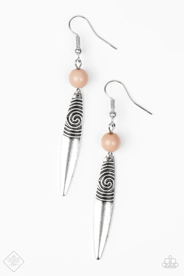 Paparazzi Earring ~ Catch My Drift? - Brown