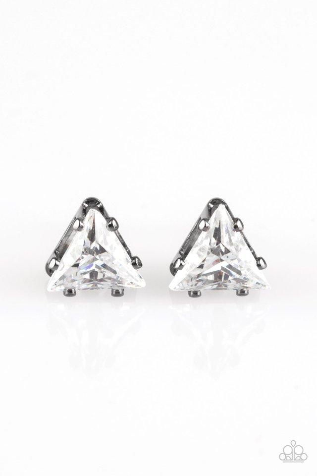 Paparazzi Earring ~ Prismatic Shine - Black Post