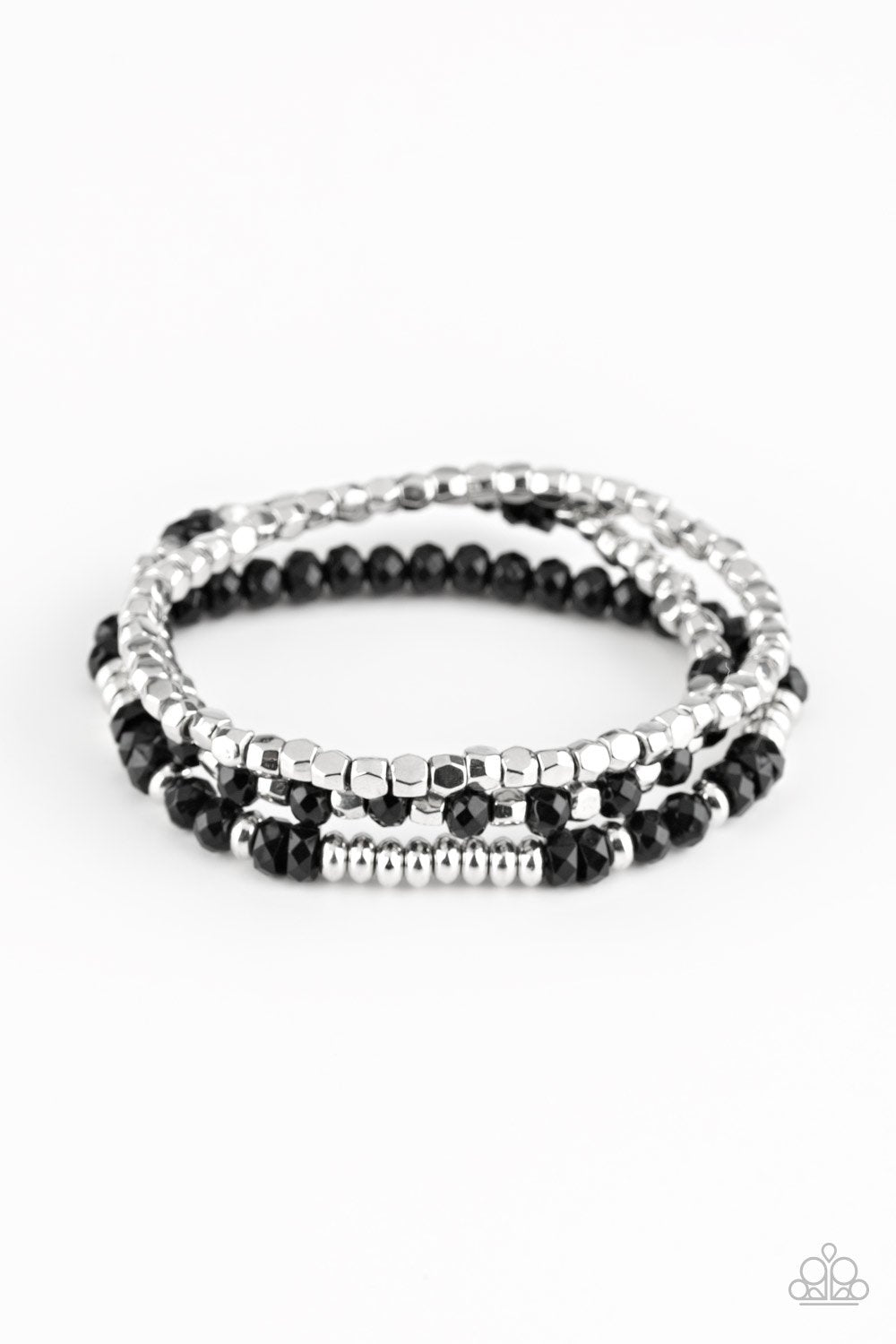 Pulsera Paparazzi ~ Muy vivaz - Negro