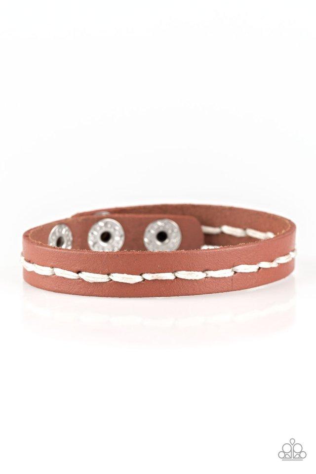 Paparazzi Bracelet ~ First Class TRAVELER - Brown