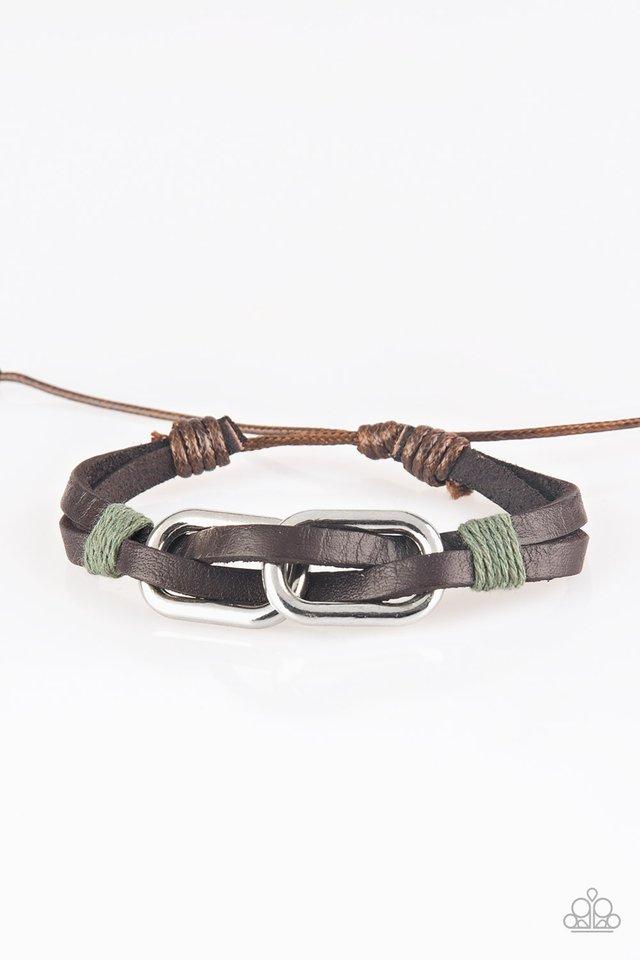 Paparazzi Bracelet ~ MOUNTAINEER Time Zone - Green
