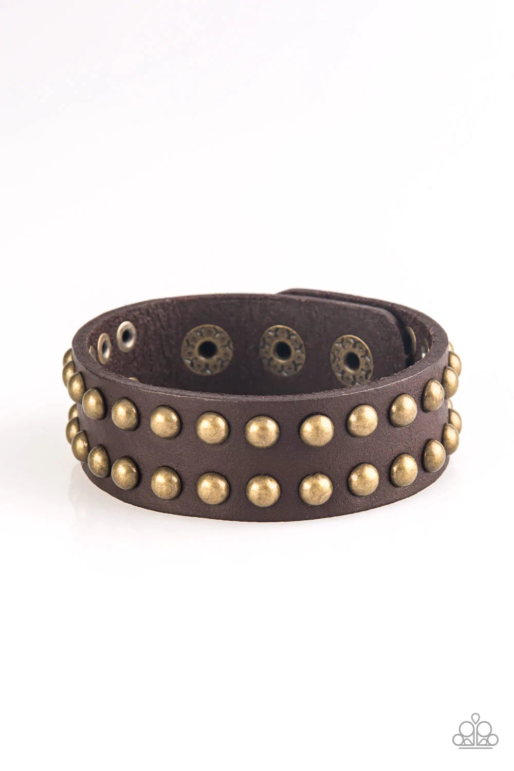 Paparazzi Bracelet ~ Biker Bold - Brown