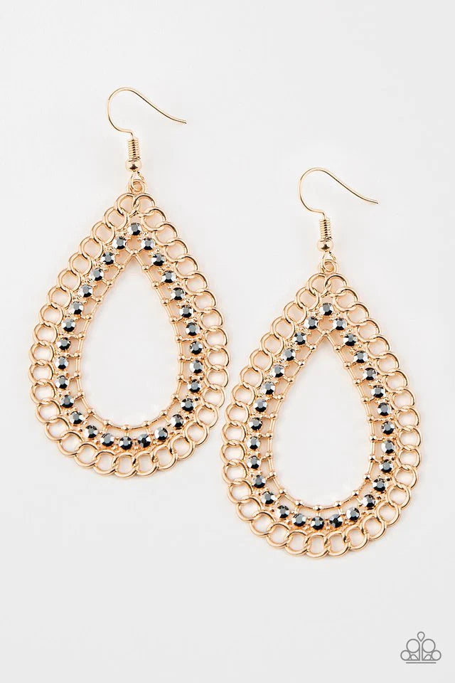 Paparazzi Earring ~ Mechanical Marvel - Gold