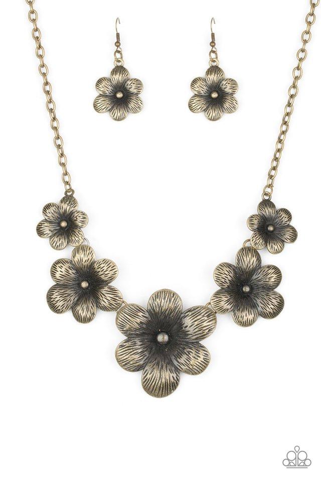 Paparazzi Necklace ~ Secret Garden - Brass