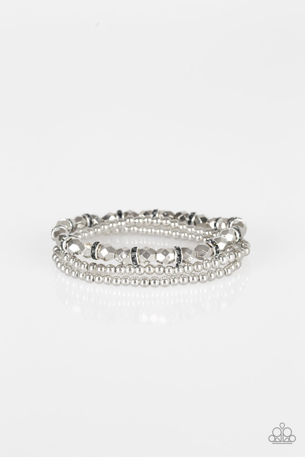 Pulsera Paparazzi ~ Let There BEAM Light - Plata