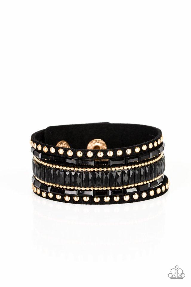 Pulsera Paparazzi ~ Rock Star Rocker - Oro