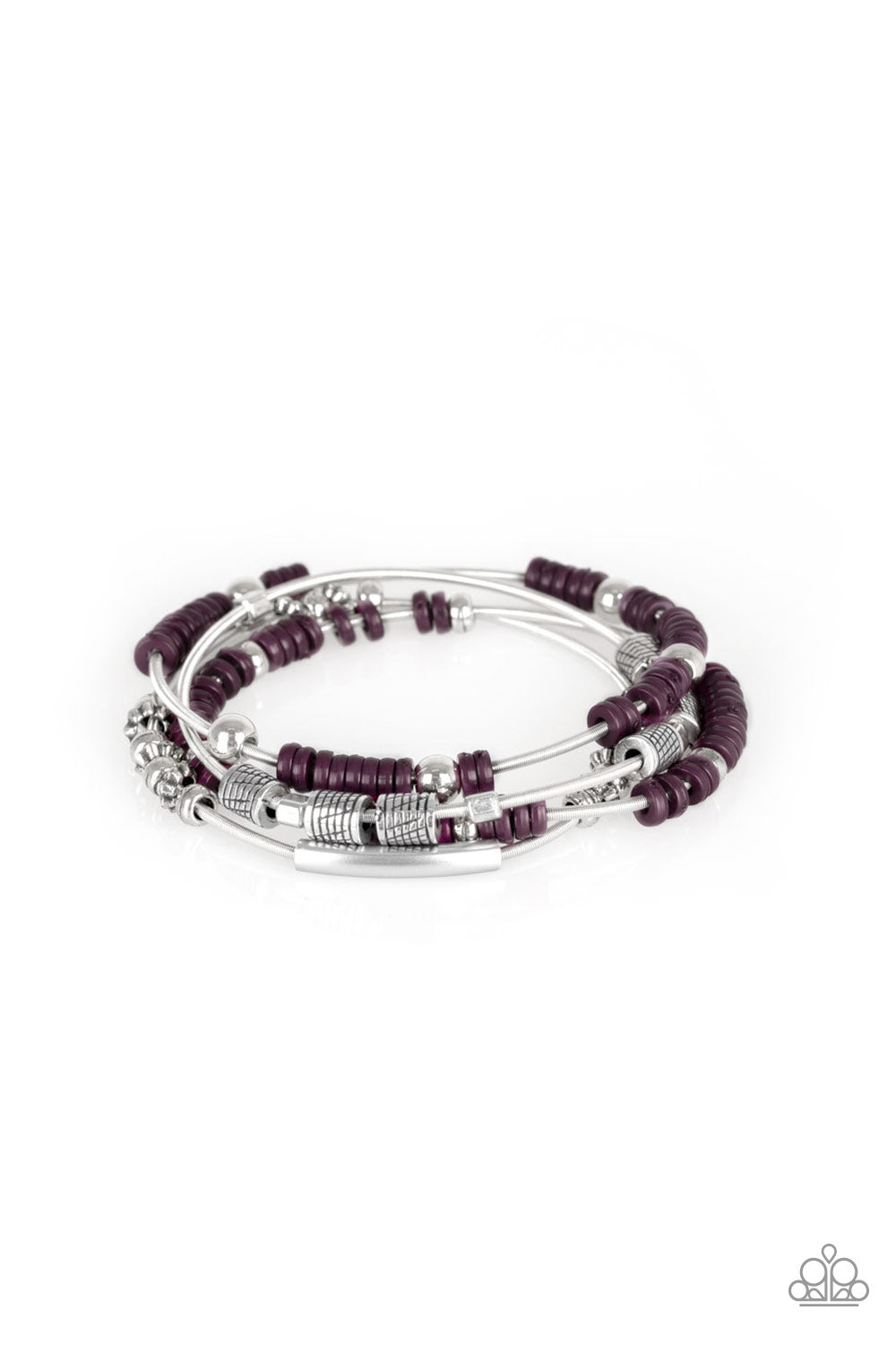Paparazzi Bracelet ~ Tribal Spunk - Purple