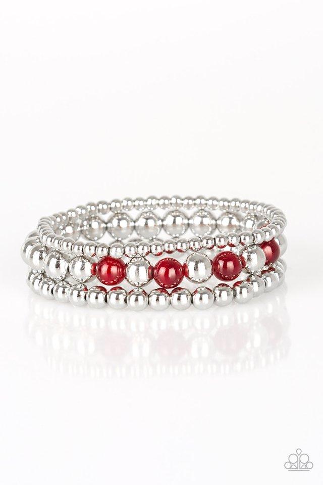 Paparazzi Bracelet ~ Always On The GLOW - Red