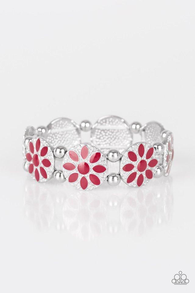 Paparazzi Bracelet ~ Dancing Dahlias - Red
