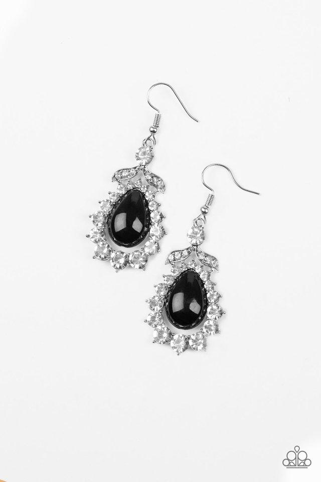 Paparazzi Earring ~ Award Winning Shimmer - Black