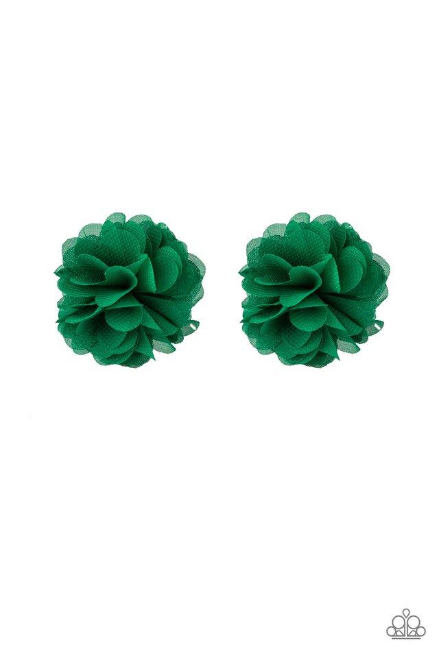 Accesorios para el cabello de Paparazzi ~ Canasta llena de ramilletes - Verde
