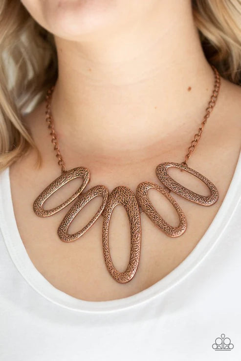 Paparazzi Necklace ~ Easy, TIGRESS! - Copper