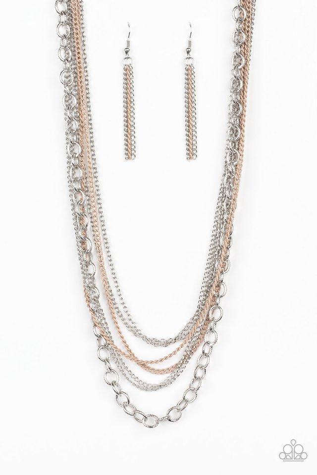 Paparazzi Necklace ~ Collectively Carefree - Brown