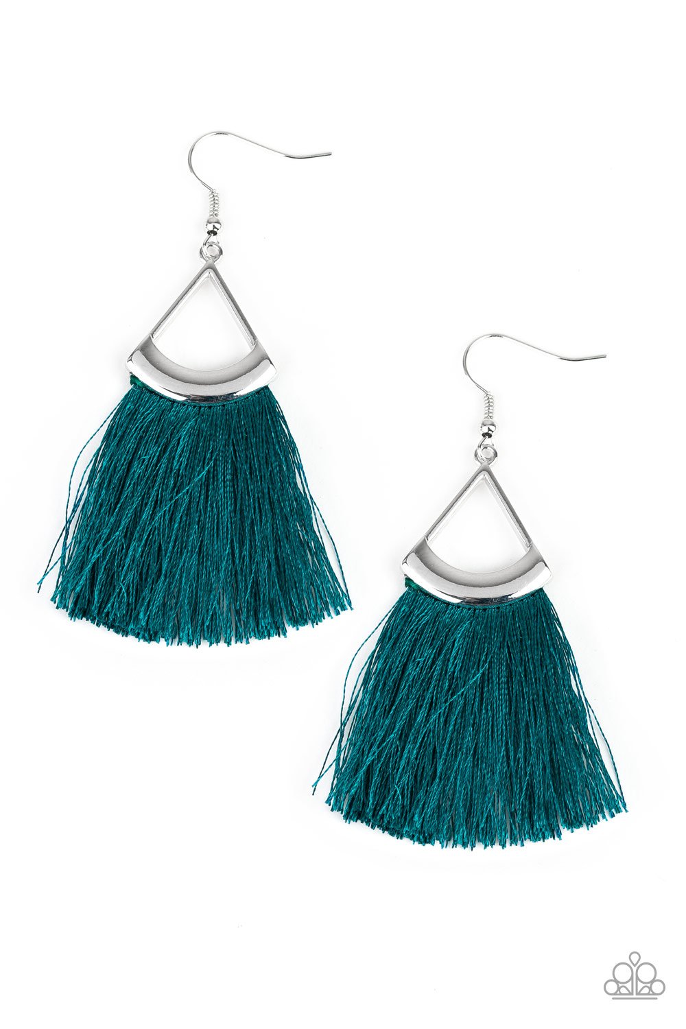 Blue tassel sale earrings paparazzi