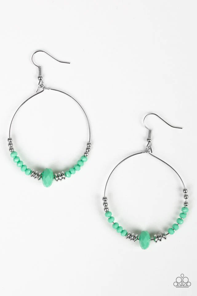 Paparazzi Earring ~ Retro Rural - Green