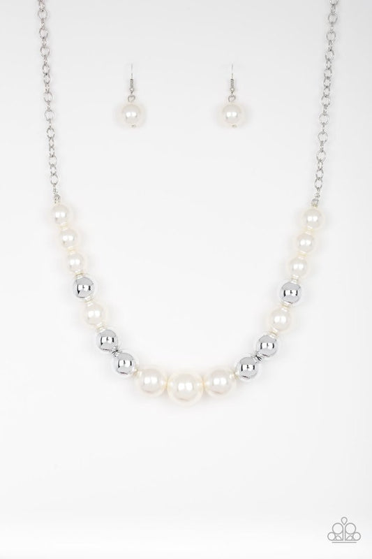 Take Note - White - Paparazzi Necklace Image