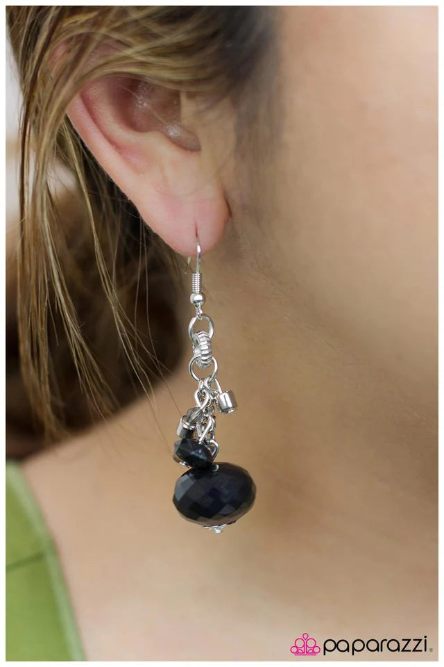 Paparazzi Earring ~ A Cinderella Story - Black