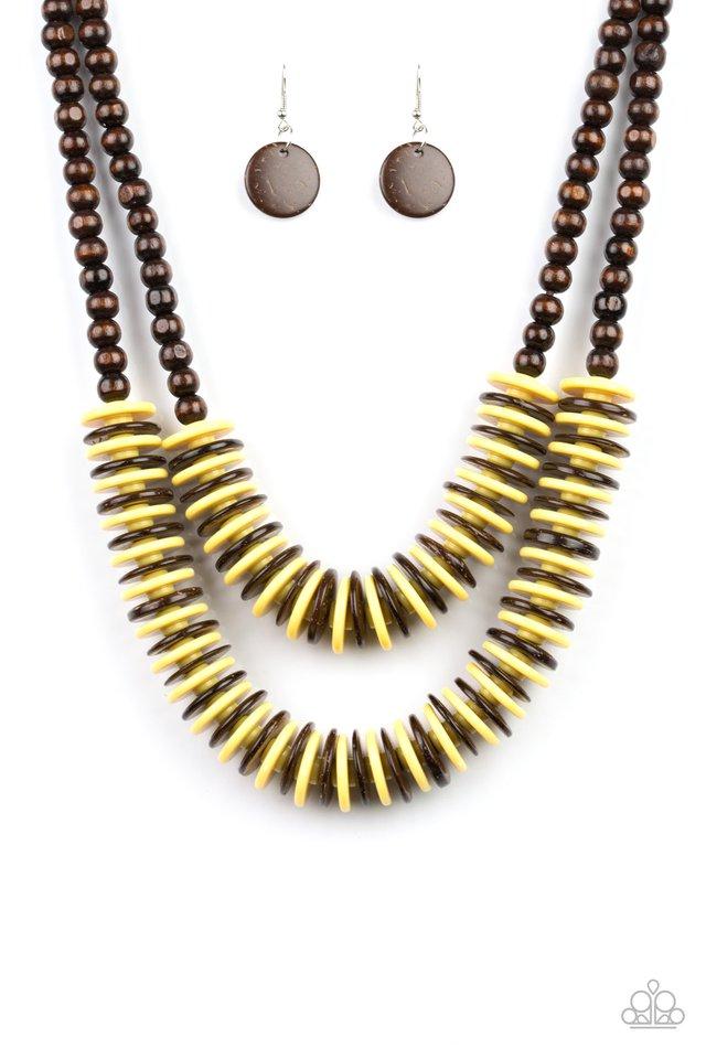 Paparazzi Necklace ~ Dominican Disco - Yellow
