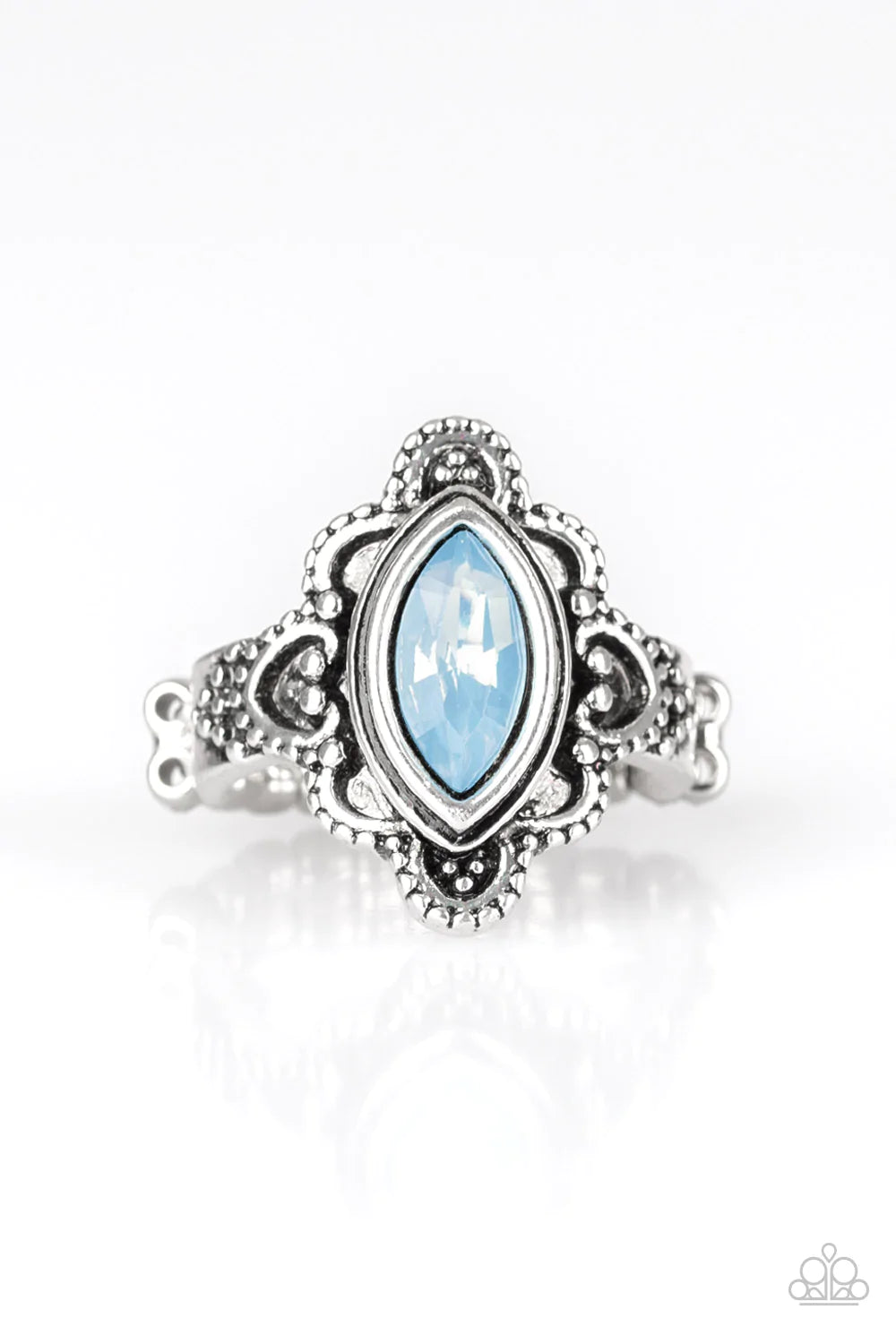 Anillo Paparazzi ~ Cristal Medio COLORIDO - Azul