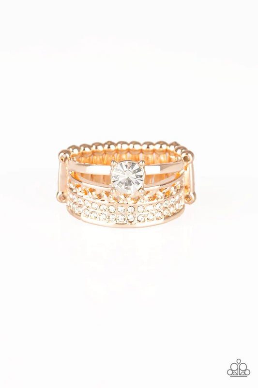 Paparazzi Ring ~ The Overachiever - Rose Gold