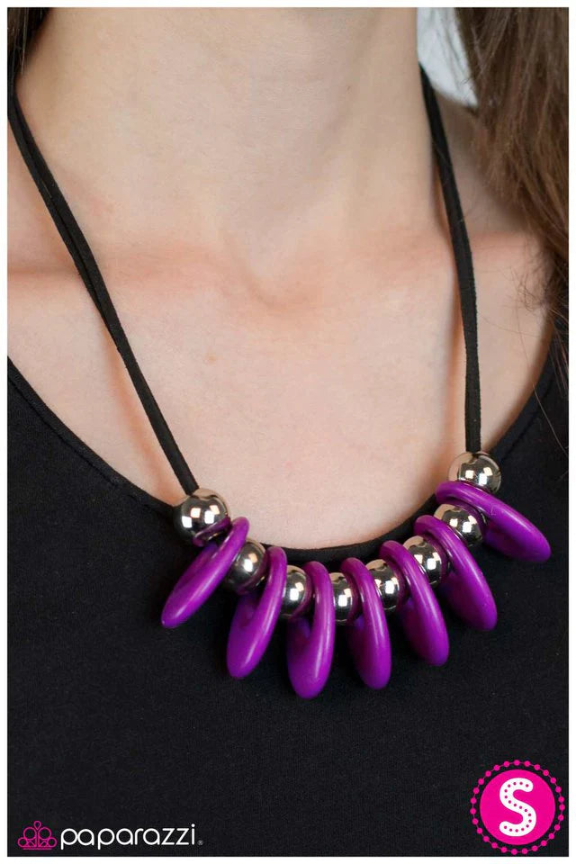 Collar Paparazzi ~ Fascinación sin miedo - Púrpura