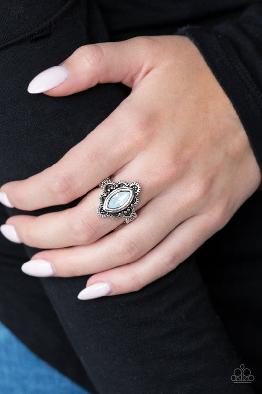 Glass Half-COLORFUL - White - Paparazzi Ring Image