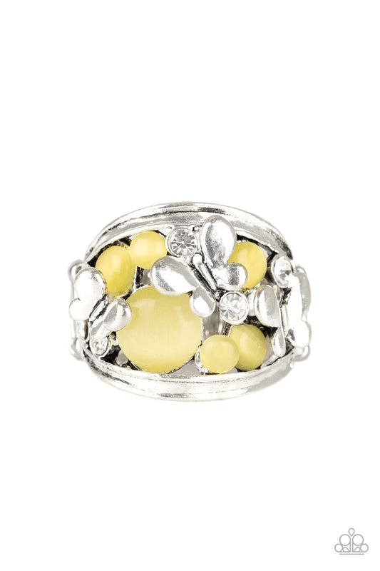 Paparazzi Ring ~ FLUTTER Me Up - Yellow