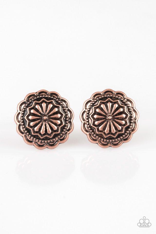 Paparazzi Earring ~ Durango Desert - Copper