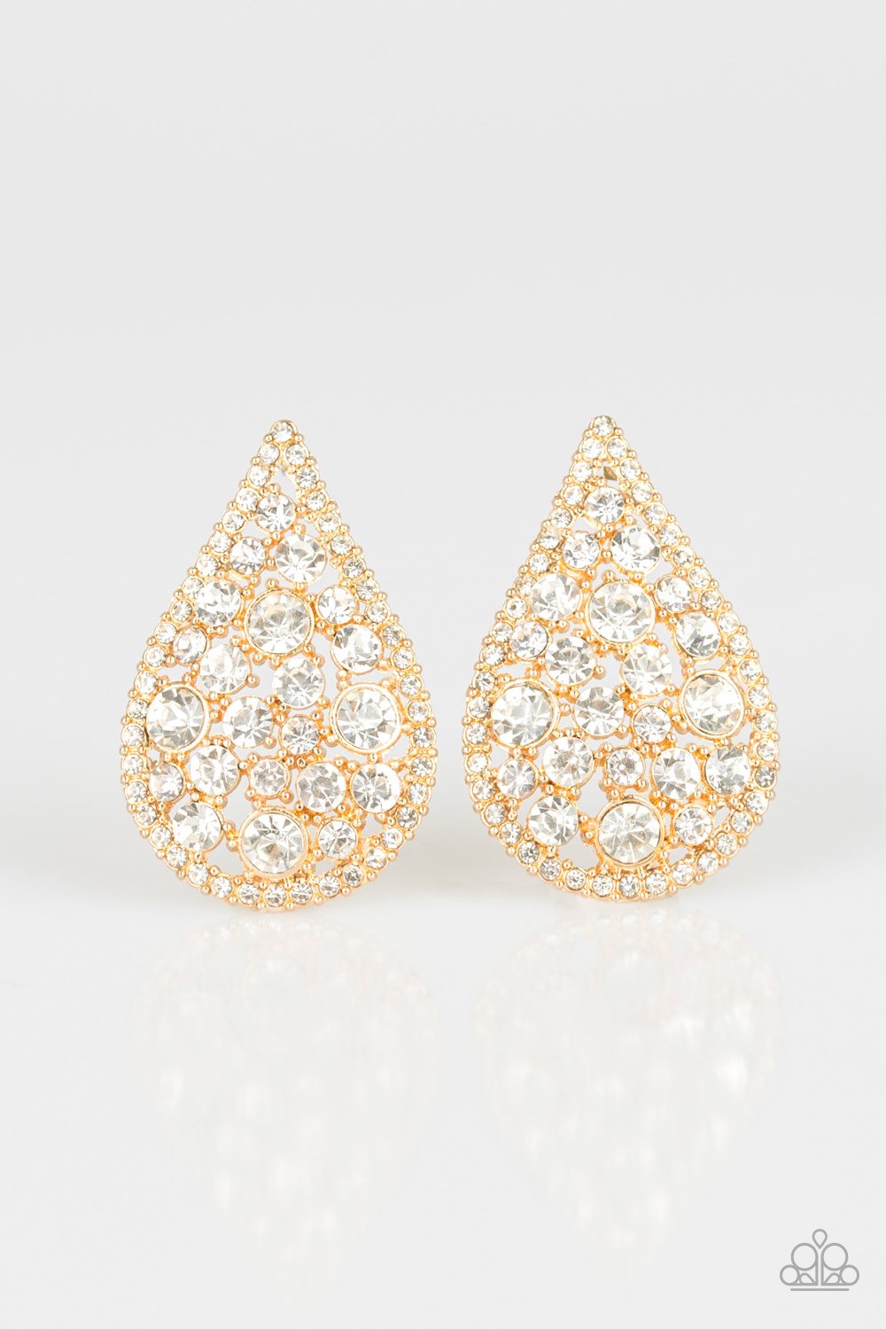 Paparazzi Earring ~ REIGN-Storm - Gold