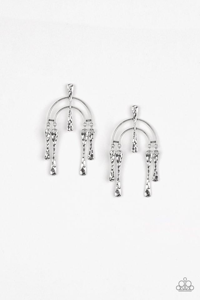 Paparazzi Earring ~ ARTIFACTS Of Life - Silver