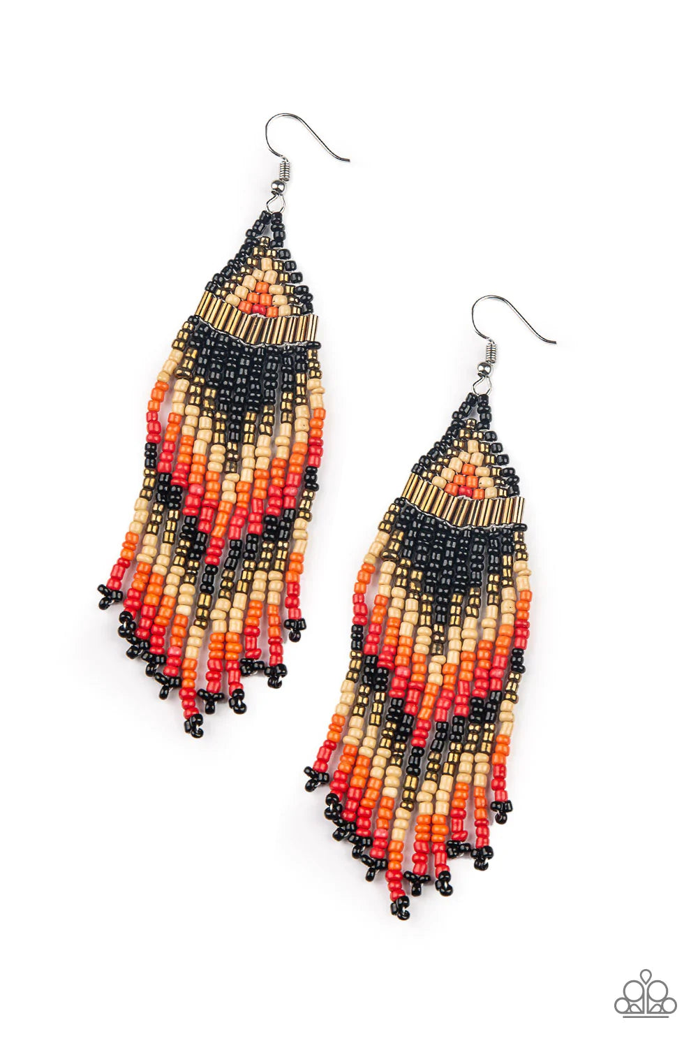 Paparazzi Earring ~ Colors Of The Wind - Black