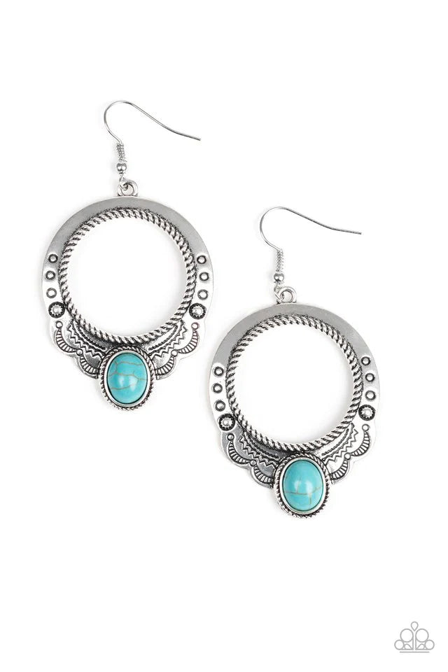 Paparazzi Earring ~ Natural Springs - Blue