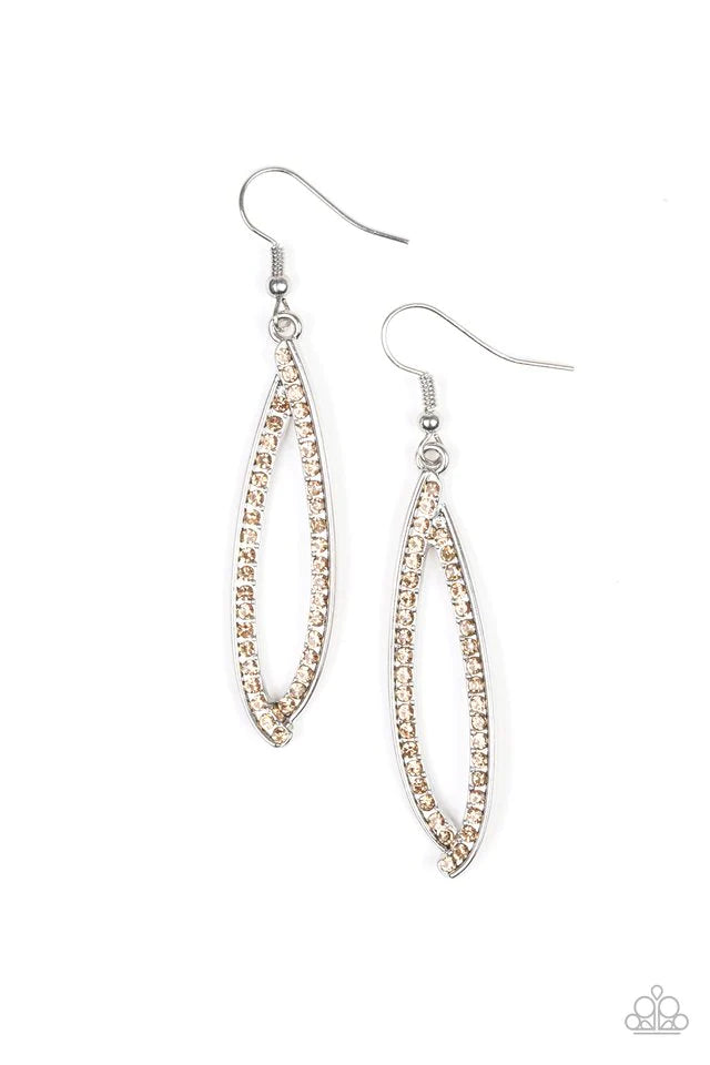 Pendiente Paparazzi ~ Joya del tesoro - Marrón