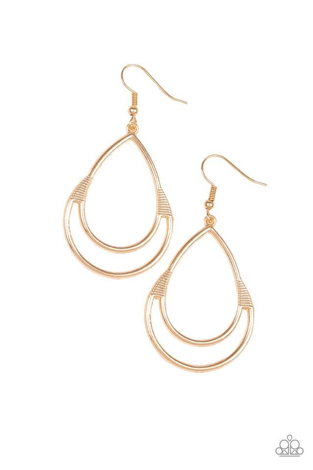 Paparazzi Earring ~ Simple Glisten - Gold