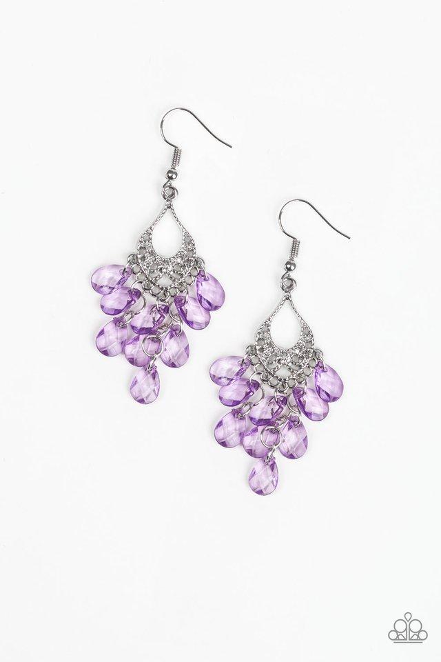 Paparazzi Earring ~ What Happens In Maui - Purple
