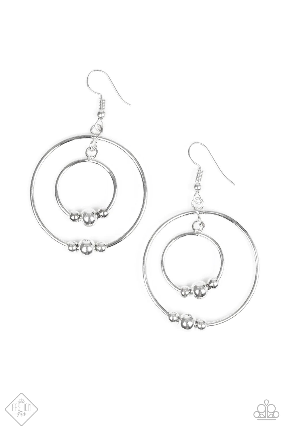 Paparazzi Earring ~ Center of Attraction - Silver